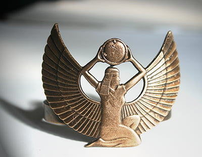 Egyptian Goddess Bronze Cuff