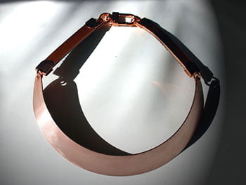 Copper Choker with Leather