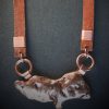 Leather and Molten Copper Necklace