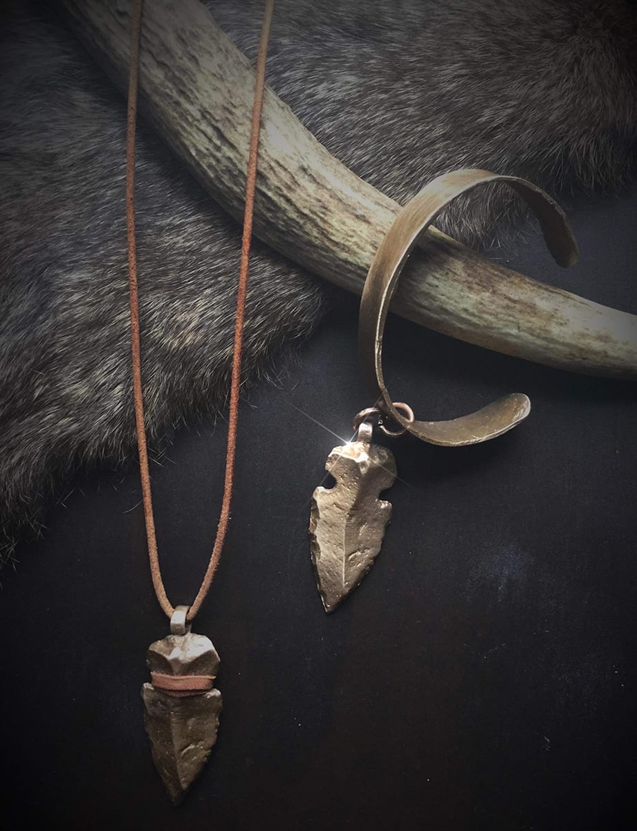 Bronze Spearhead Necklace and Bracelet